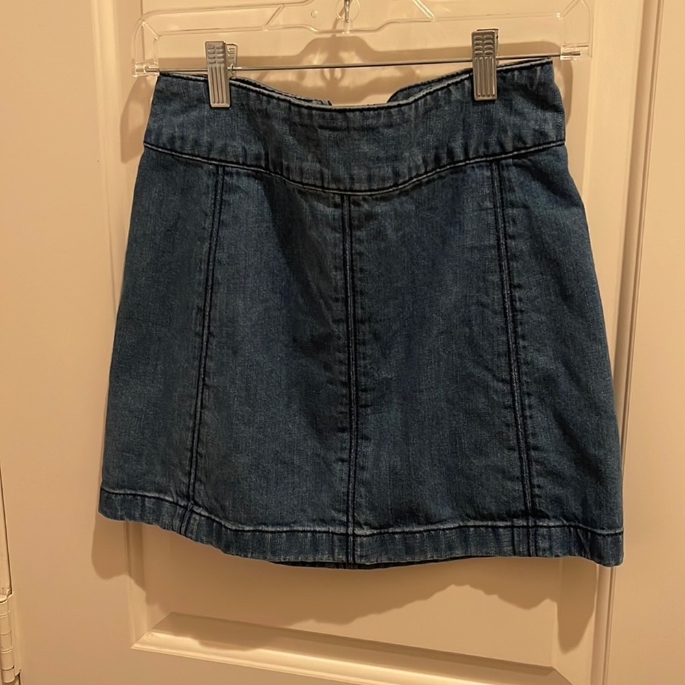 Free people denim mini skirt